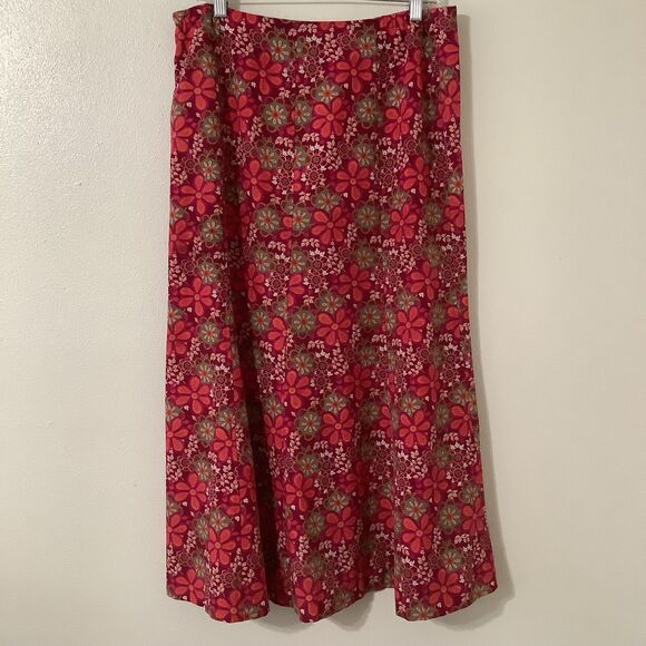 Vintage Y2K Pink Floral Fairy Boho Hippie Cottagecore Fairycore Maxi Skirt 10 - Picture 5 of 8
